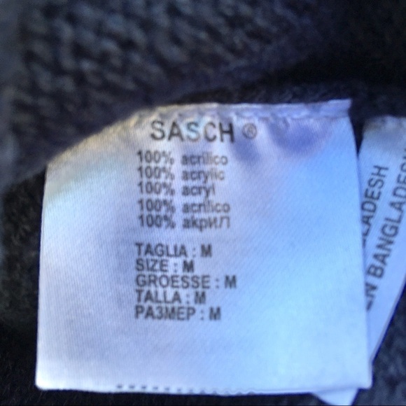 SHS JEANS charcoal gray cable knit turtleneck M - Picture 6 of 7